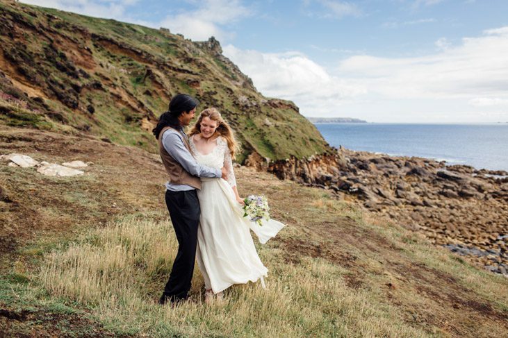 Wedding photographer Devon and Cornwall_Angela & John_Cape Cornwall Eco Wedding034