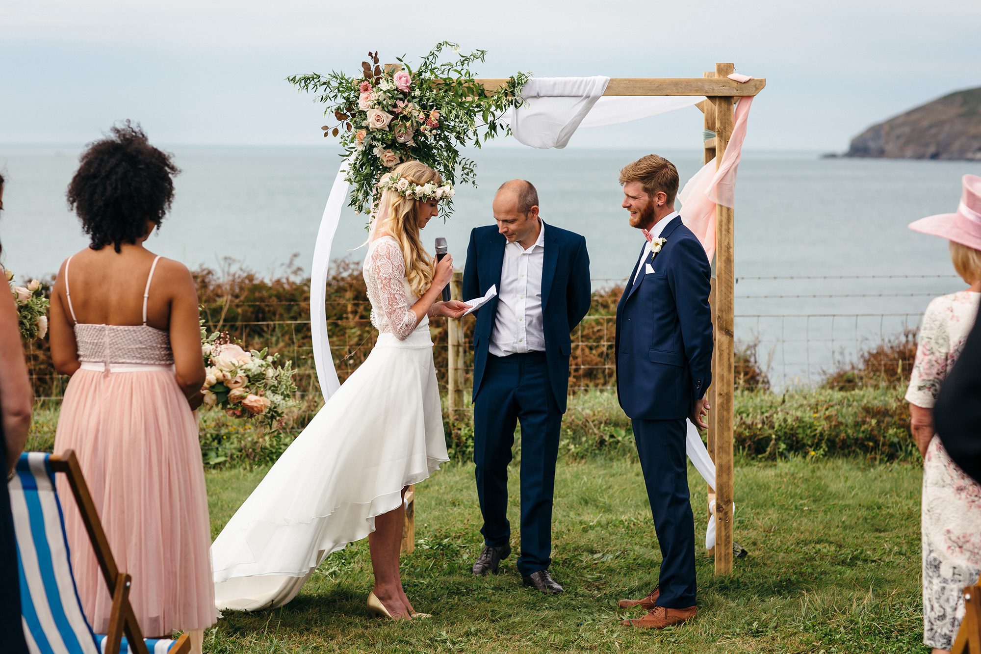 Wedding Photographer Devon_Boho Beach wedding in Croyde_Freckle Photography-048