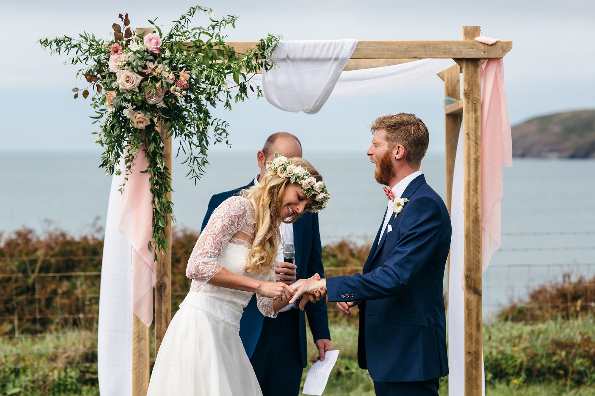 Wedding Photographer Devon_Boho Beach wedding in Croyde_Freckle Photography-052