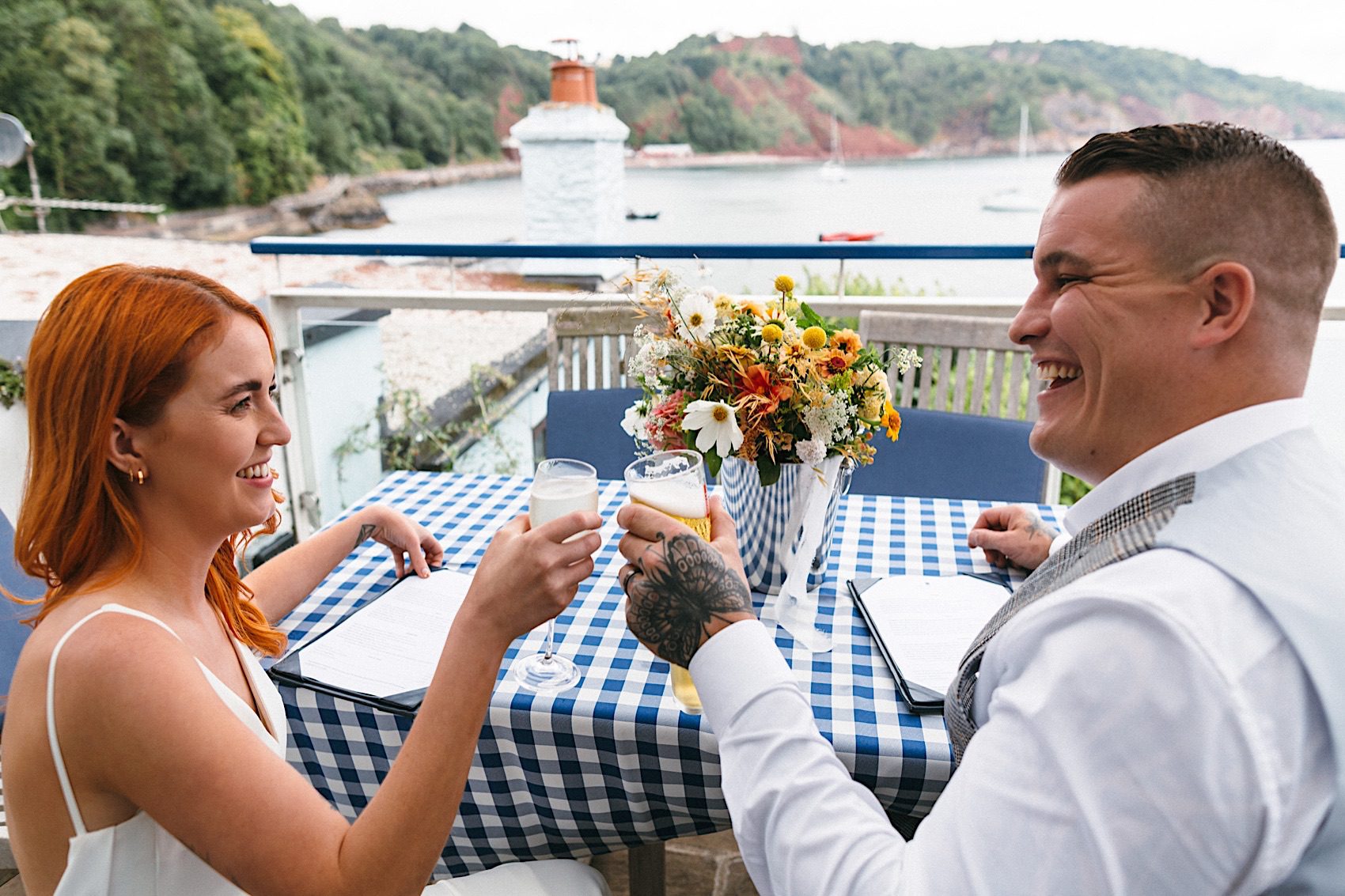 Elopement Photography at The Cary Arms in Devon by the sea