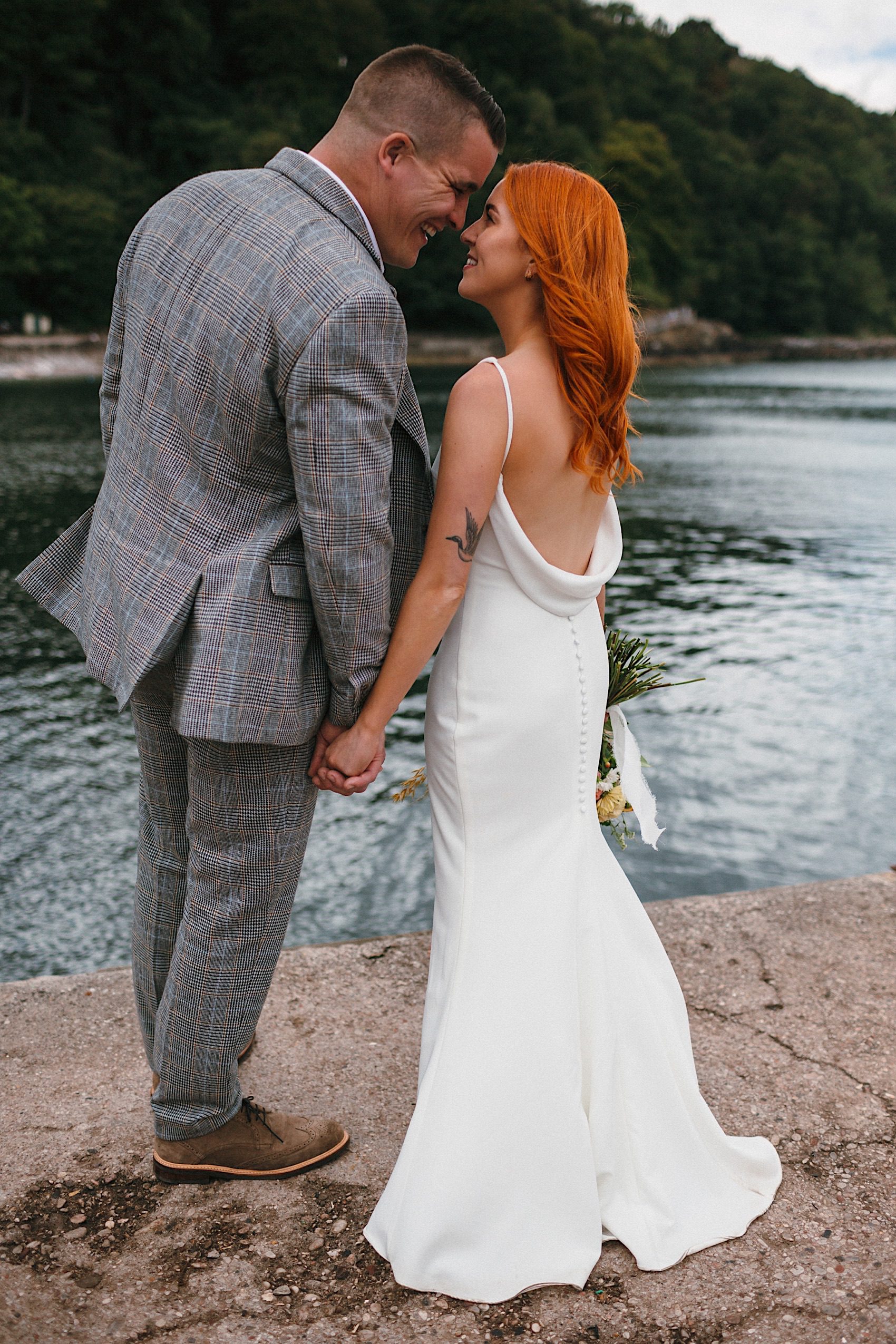 Elopement Photography at The Cary Arms in Devon by the sea