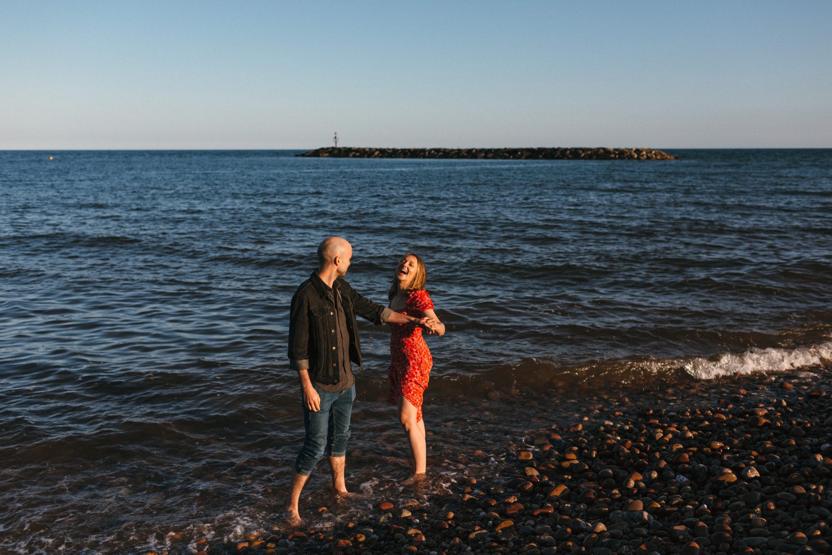 Relaxed engagement shoot at Sidmouth beach