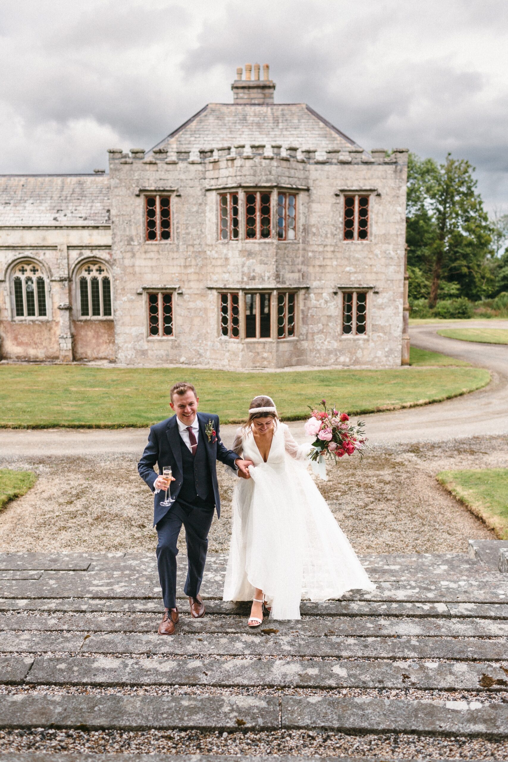Relaxed and creative portraits of the happy couple captured by Wedding photographer Devon & Cornwall - Freckle  Photography 