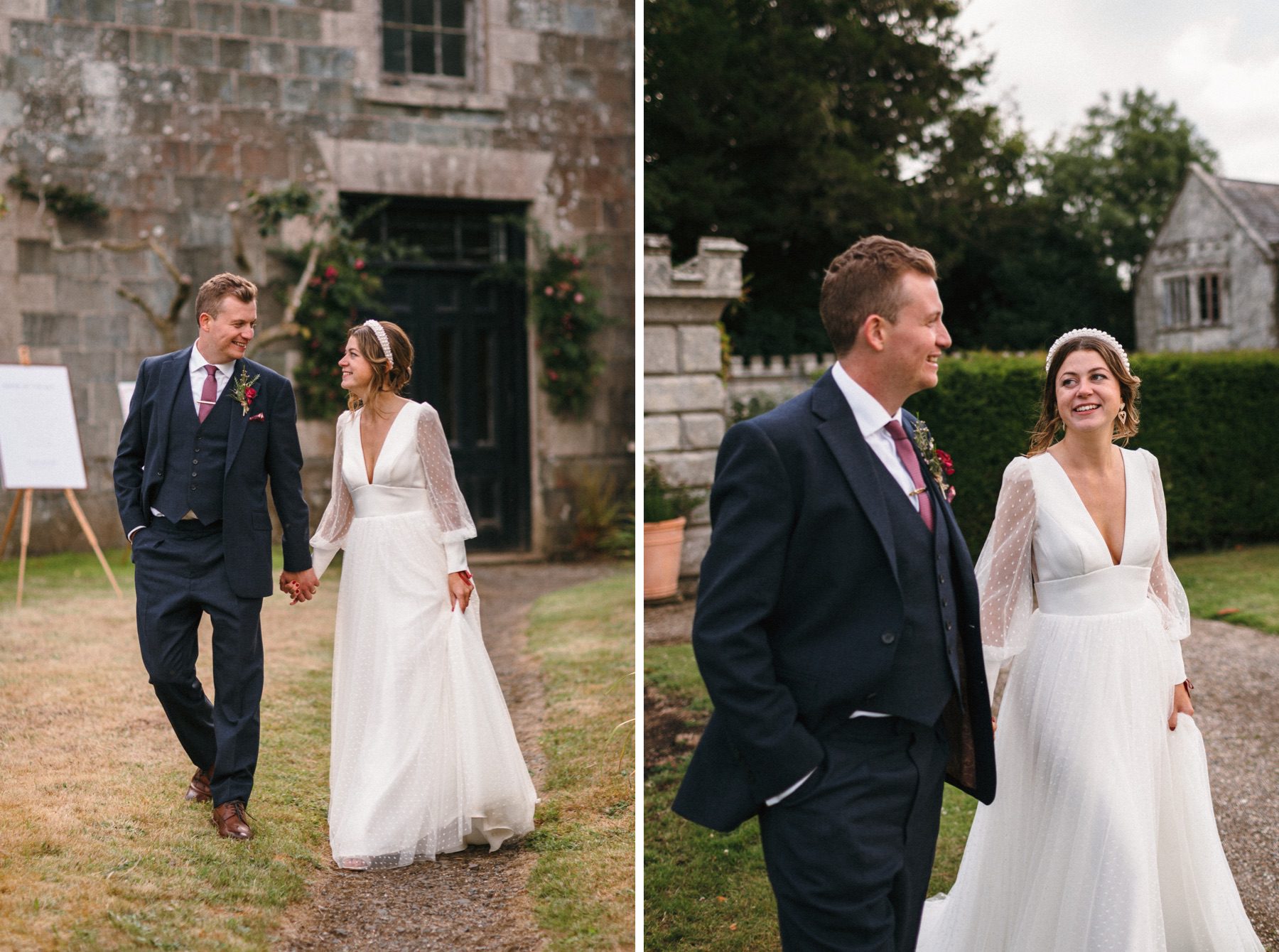 Relaxed and colourful wedding photography at Trelowarren estate in Cornwall_Wedding Photographer Devon & Cornwall