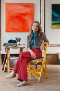 Artist Portrait in Devon - Kate Trafeli at Coombe Farm Studios in South Devon