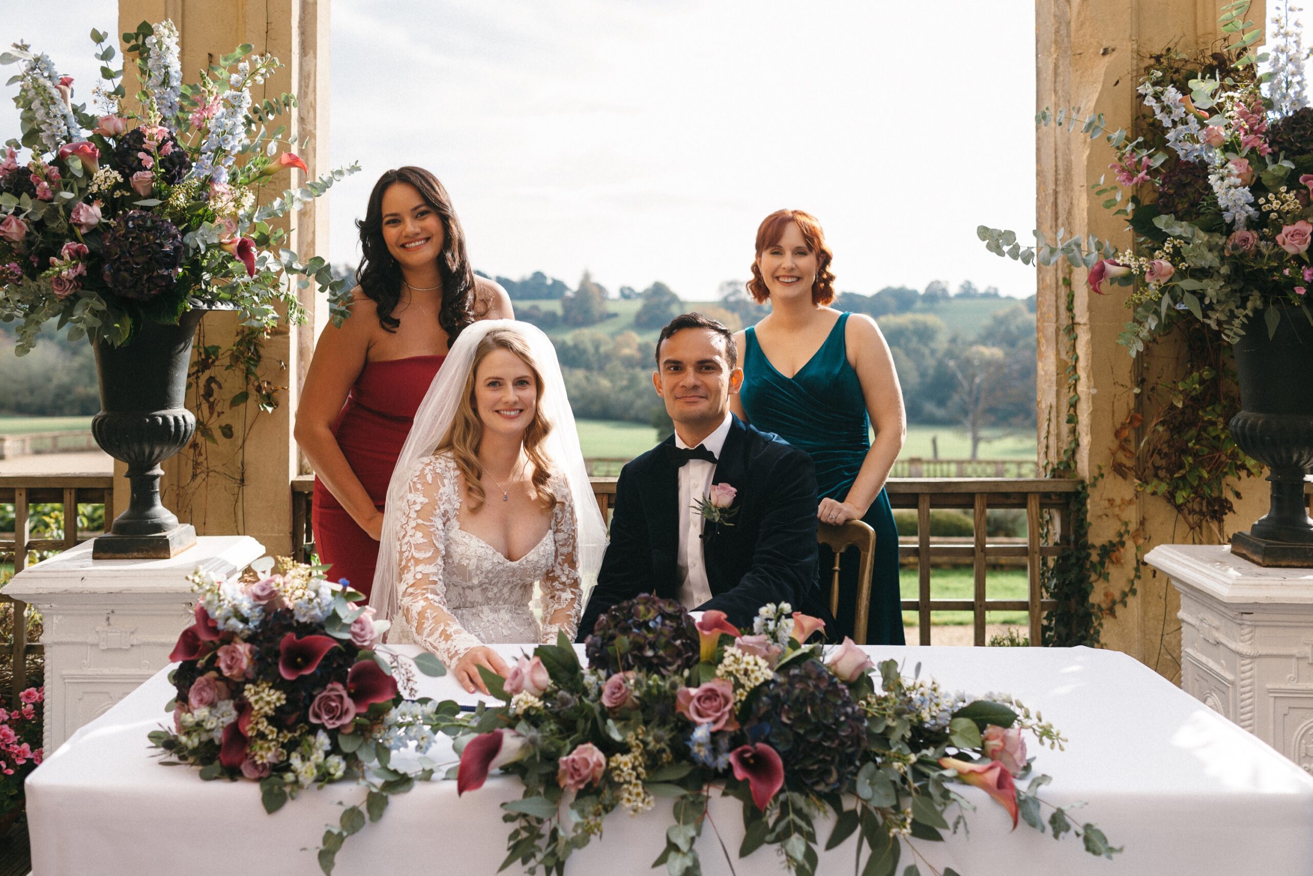 Orchardleigh Wedding Signing the register
