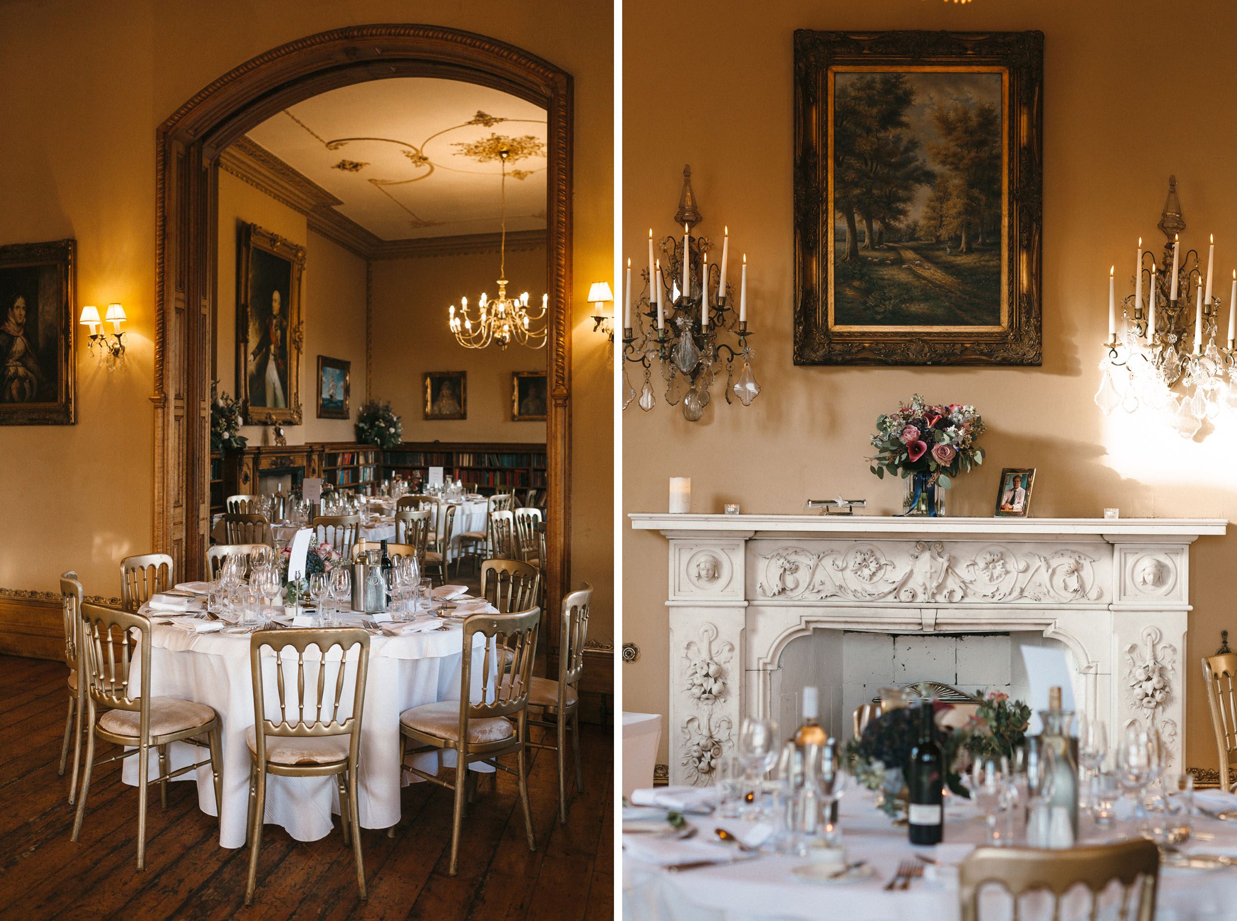 The ballroom Wedding breakfast at Orchardleigh Estate