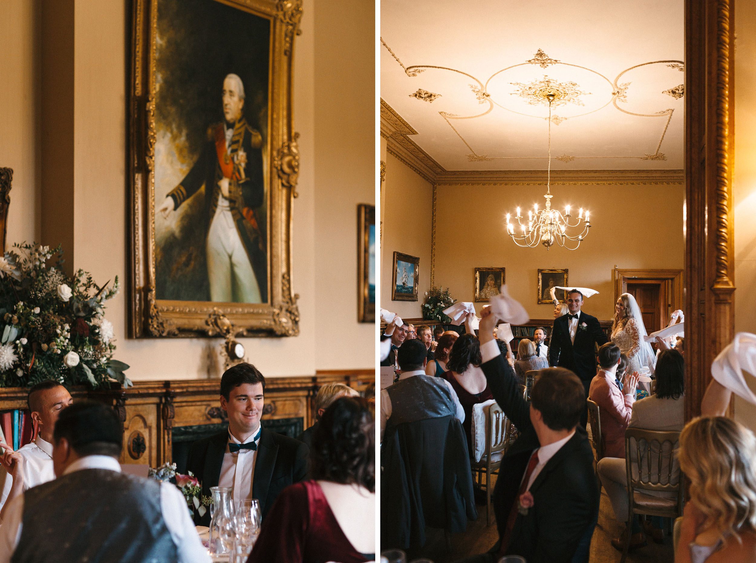 The ballroom Wedding breakfast at Orchardleigh Estate